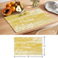 thumbnail image 6 of Vintage Mustard Yellow Placemats Set of 8 Farmhouse Florals Leaf Coastal Sweet Place Mats Indoor Wipeable Table Mats Washable Cloth Dining Table Placemats for Kitchen Holiday Party Decor 13x19 Inch, 6 of 9