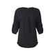 thumbnail image 1 of Qarigey Camisa de mujer con cuello en V Blusa suelta Manga larga Color sólido Top casual Prendas para la parte del cuerpo Negro XXL, 1 of 6