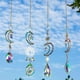 thumbnail image 2 of Celestial Sun Catcher Prism Window Crystal Wind Chime Moon Dream Catcher Natural Stone Wind Bells Hanging Garden Decoration, 2 of 5