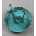 thumbnail image 4 of Giraffe Ring Jewelry Holder Pewter Tabletop Figurine Teal Green, 4 of 4