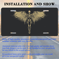 thumbnail image 3 of 1 Pcs 2D Flat License Plate Covers & Frames, Skeleton with Wings For Decorative Front, Waterproof For Decoration Aluminum License Plate Covers & Frames Cover For Men Women, 12" X 6", 3 of 7