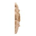 thumbnail image 3 of 2-7/8 in. x 1/2 in. Unfinished Small Hand Carved North American Solid Alder Wood Onlay Rose Wood Applique, 3 of 5