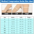 thumbnail image 6 of MecTo 1 Pair 15-20mmHg Thigh High Compression Socks Open Toe Compression Stockings for Women & Men(Beige,XL), 6 of 6