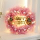 thumbnail image 4 of Corona Navideña con Luces Led, Diseño Festivo de Pvc Rosa, Decoración para Interiores y Exteriores, Ideal para Fiestas, Fácil de Limpiar, 40 Cm, Ideal para Regalar., 4 of 7