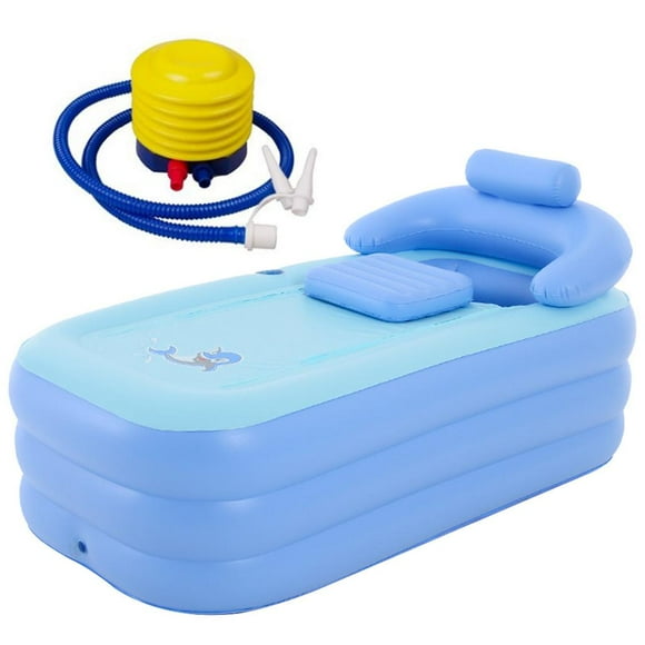 jifeng Inflatable Adult Bath Tub, High-Density PVC Bathtub with Bubble Bottom, Foldable Portable Spa Sauna Tub Pool