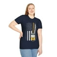 thumbnail image 6 of Train Locomotive Engine USA American Flag 4th of July Art Unisex T-Shirt, 6 of 8