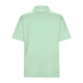 thumbnail image 4 of Puliio Women's Polo Shirts Casual Style Lapel Solid Color Button Up Short Sleeve Blouse Pullover Spring Summer And Fall Everyday Wear Comfortable And Relaxed Fit Tee Tops, 4 of 5