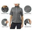 thumbnail image 3 of Little Donkey Andy Women's Short Sleeve Jacket Windproof Lightweight Vest for Golf Hiking Running Grey L, 3 of 7