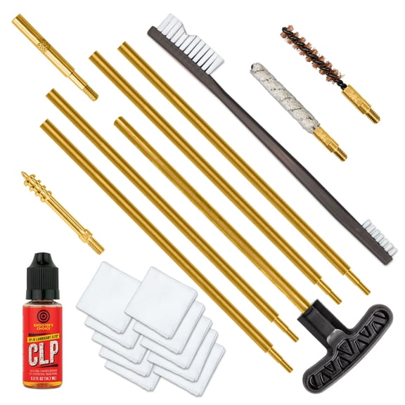 OTIS 6.5mm Rifle Cleaning Kit | Comprehensive Kit with Brass Components, Bore Brush, Mop, Jag, Patches, FP-10 CLP | Made in USA (FG-SRS-65)