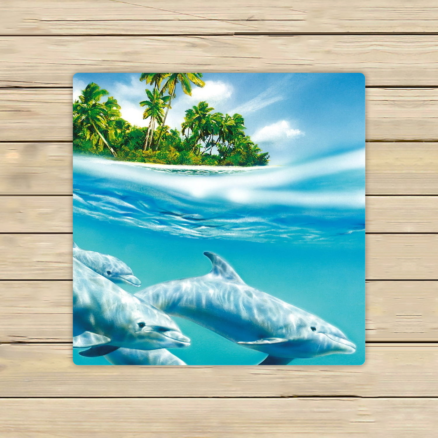 New Sunset Dolphins Jumping Bath Beach Pool Gift Towel Waves Splash Velour 30x60 