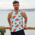 thumbnail image 6 of Picia Watermelon Printed Men’s Performance Tank, Men's Workout Tank Top Moisture-Wicking Tank Top Muscle tee, Breathable Workout Shirt-3X-Large, 6 of 7