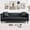 Black PU, variant on Bingirl Mid Century Modern Leather Sofa Chesterfield Style Deep Seats Includes 2 Pillows 3 Seater Button Tufted for Living Room Apartment Office