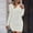 White, variant on Daiosportswear Womens Long Sleeve Sweater Dress Fall Winter Bodycon Button Side V-Neck Trendy Ribbed Knit Mini Dresses,with Specially Designed Neckline Buttons,Dresses for Women White 4(S)