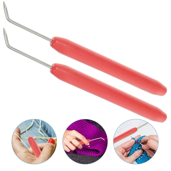 IDEANATEGRATE 8 Pcs Knitting Loom Hook Tools for Craft Lovers Assorted Color Durable Handle Efficient Yarn Pulling