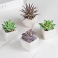 thumbnail image 2 of Plantas suculentas artificiales, mini suculentas de imitación verdes surtidas en macetas, pequeñas plantas suculentas artificiales con maceta de madera para el hogar, oficina, sala de estar,, 2 of 5