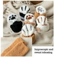 thumbnail image 3 of 2PCS Women Cute Socks Cartoon Cat Paw Winter Coral Fleece Velvet Thick Home Warm Sleep socks, 3 of 7