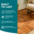 thumbnail image 3 of Bliss Outdoors Hardwood 12-Slat Interlocking Wood Deck Tiles Set of 30(Open Box), 3 of 11