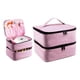 thumbnail image 4 of Bolsa de Almacenamiento de esmalte de uñas Yinane Doble Capa Capacidad para 30 Botellas Rosa, 4 of 8