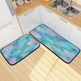 thumbnail image 7 of 2-Piece Kitchen Rugs Set Non-Slip Mats Carpet Floor for Kitchen, Bathroom (19.7"x27.6" & 19.7"x47.2") Tie-dye Dandelions Pattern, 7 of 7