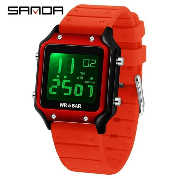 Explojoy Square Digital Sports Watch – Waterproof, Multifunctional, and Stylish
