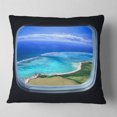 thumbnail image 2 of Designart Ocean View from Window - Seascape Photography Throw Pillow - 18x18, 2 of 5