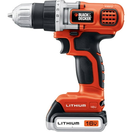 Black & Decker 16V Max Lithium Cordless Driver/Drill with Exposed Gear Box, LDX116C