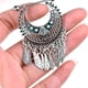 thumbnail image 3 of Anillo de pezón con borla bohemia para mujer y niña, accesorio de joyería decorativo, plata antigua, 3 of 6