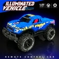 thumbnail image 5 of Horivan Off Road RC Car 2.4GHz Remote Control Truck with LED Lights, 25m Range, 10km/h High Speed, All Terrain Vehicle for Indoor Outdoor Stunt Racing, Durable Toy Car Gift, 5 of 9