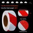 thumbnail image 3 of Uxcell Reflective Tape, 2"x98 Ft Waterproof Reflective Tape Warning Safety Tape Reflector for Trucks, Twill White Red, 3 of 6