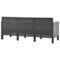 thumbnail image 4 of vidaXL 3-Seater Patio Sofa with Cushions Anthracite PP Rattan, 4 of 4