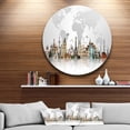 thumbnail image 2 of Designart Famous Monuments Across World' Circle Metal Wall Art, 2 of 5
