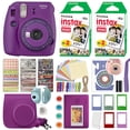 thumbnail image 1 of Fujifilm Instax Mini 9 Instant Film Camera Clear Purple + 40 Film Deluxe Bundle, 1 of 12
