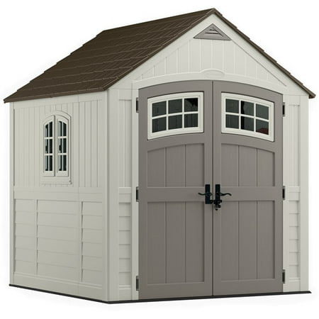 Suncast 7 x 7 ft. Metal and Resin Storage Shed, Vanilla