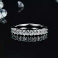 thumbnail image 6 of K-KED 1.0CTW. Moissanite Half Eternity Ring Wedding Band for Women 925 Sterling Silver, 6 of 9
