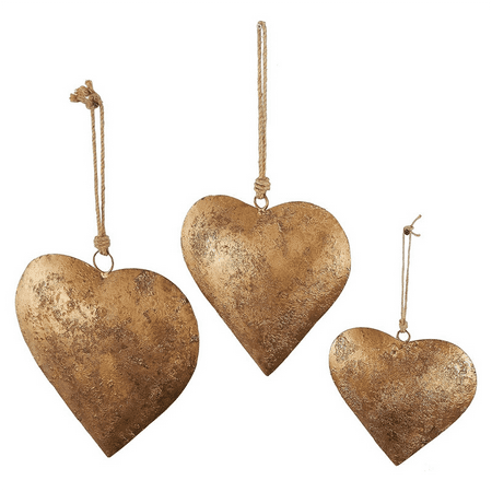 

Winyuyby 3D Metal Heart-Shaped Decorative Bell with Hanging Rope Aged Brass Metal Bell