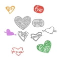 thumbnail image 1 of Cuadros Decorativos 5 uds amor corazón troquelado plantilla para álbum de recortes marco DIY Craft Sywqhk Nuevos Originales, 1 of 1