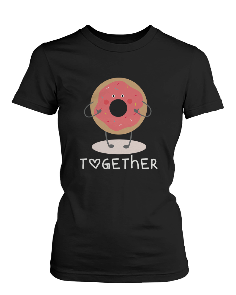 Cute Matching Couple Shirts - Coffee and Donut Better Together – Valentines Gift - image 3 of 6