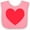 Pink and White, variant on Inktastic Valentine's Day Red Heart Boys or Girls Baby Bib