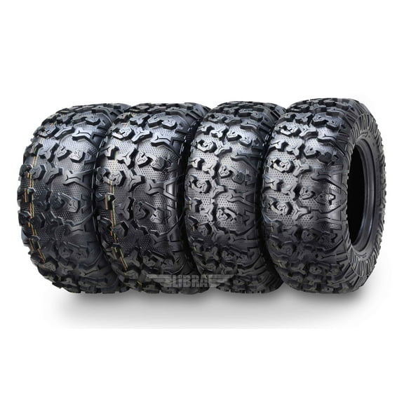 Free Country ATV/UTV Tires 25x8-12 Front 25x10-12 Rear /8PR Deep Tread, Set 4
