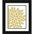 thumbnail image 1 of Robinson, Tamara 26x32 Black Ornate Wood Framed with Double Matting Museum Art Print Titled - Gold Glitter Flower, 1 of 4