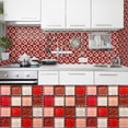 thumbnail image 3 of Kearding Azulejos de mosaico, pegatinas, cubiertas de transferencia, papel tapiz reutilizable práctico, película impermeable, calcomanías de pared 2D, Decoración del hogar tipo 5 Kearding HA064275-05, 3 of 6