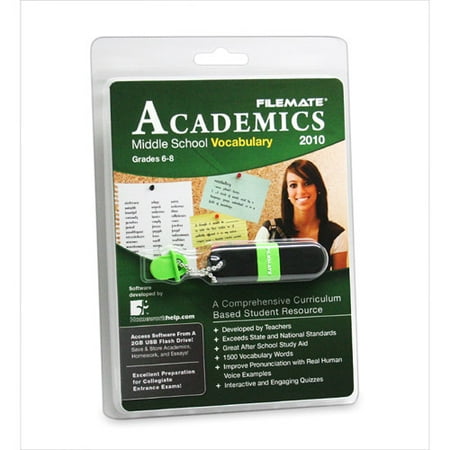 FileMate Academics Middle School Vocabulary 2010 2GB USB Drive Educational Software FileMate Academics Middle School Vocabulary 2010 2GB USB Drive Educational Software