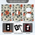 thumbnail image 3 of Yayeee Duplex Wall Plate 1-Gang 4.5"x2.7" Home Receptacle Light Switch Decorative Outlet Cover, Large Red Floral Pattern, 3 of 7