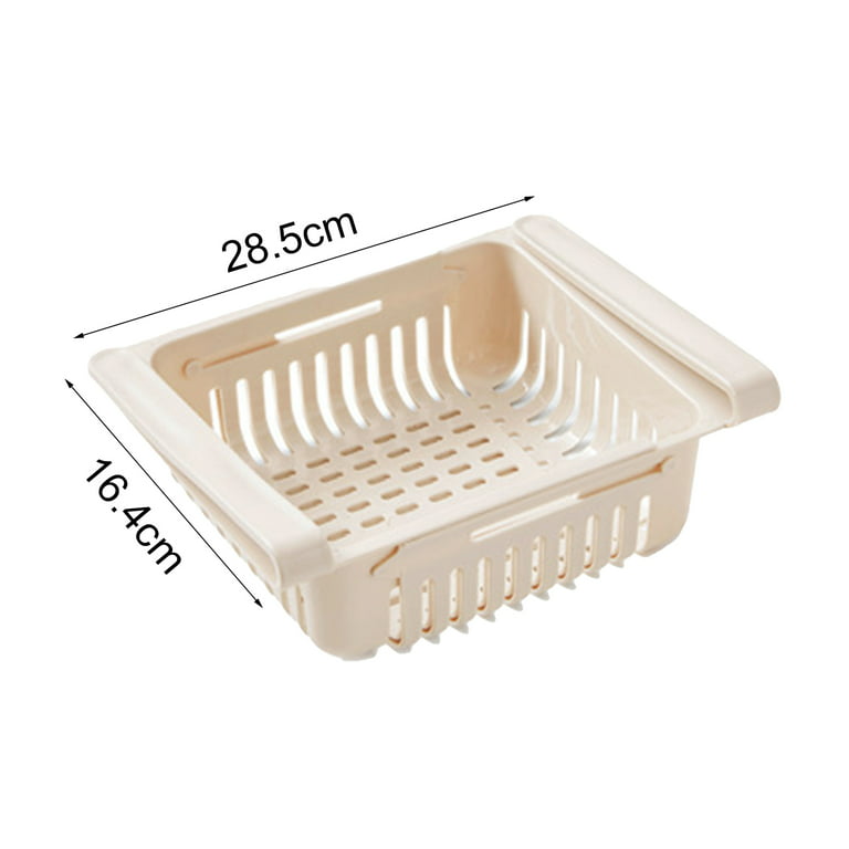 Plastic Basket Shelf Organizer, Storage Basket Fridge