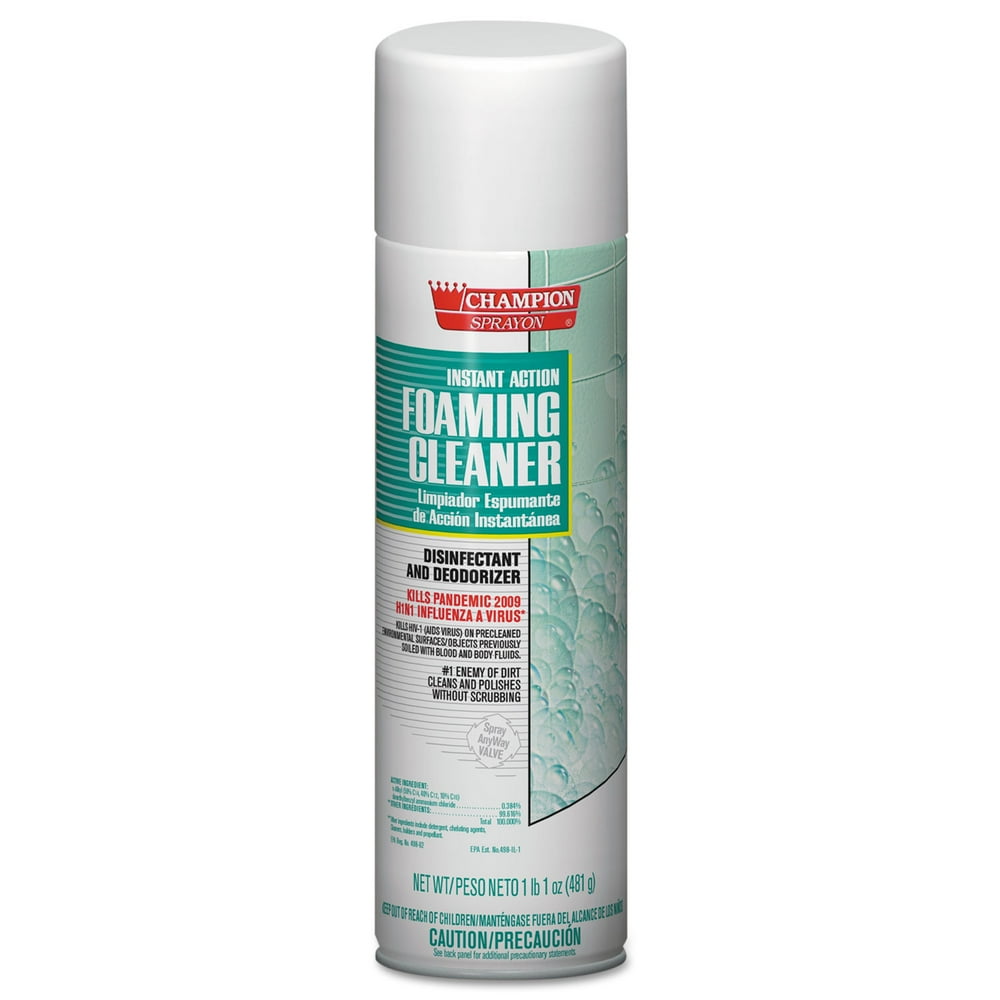 Instant Action Foaming Cleaner/Disinfectant, 17oz, Aerosol, 12/Carton