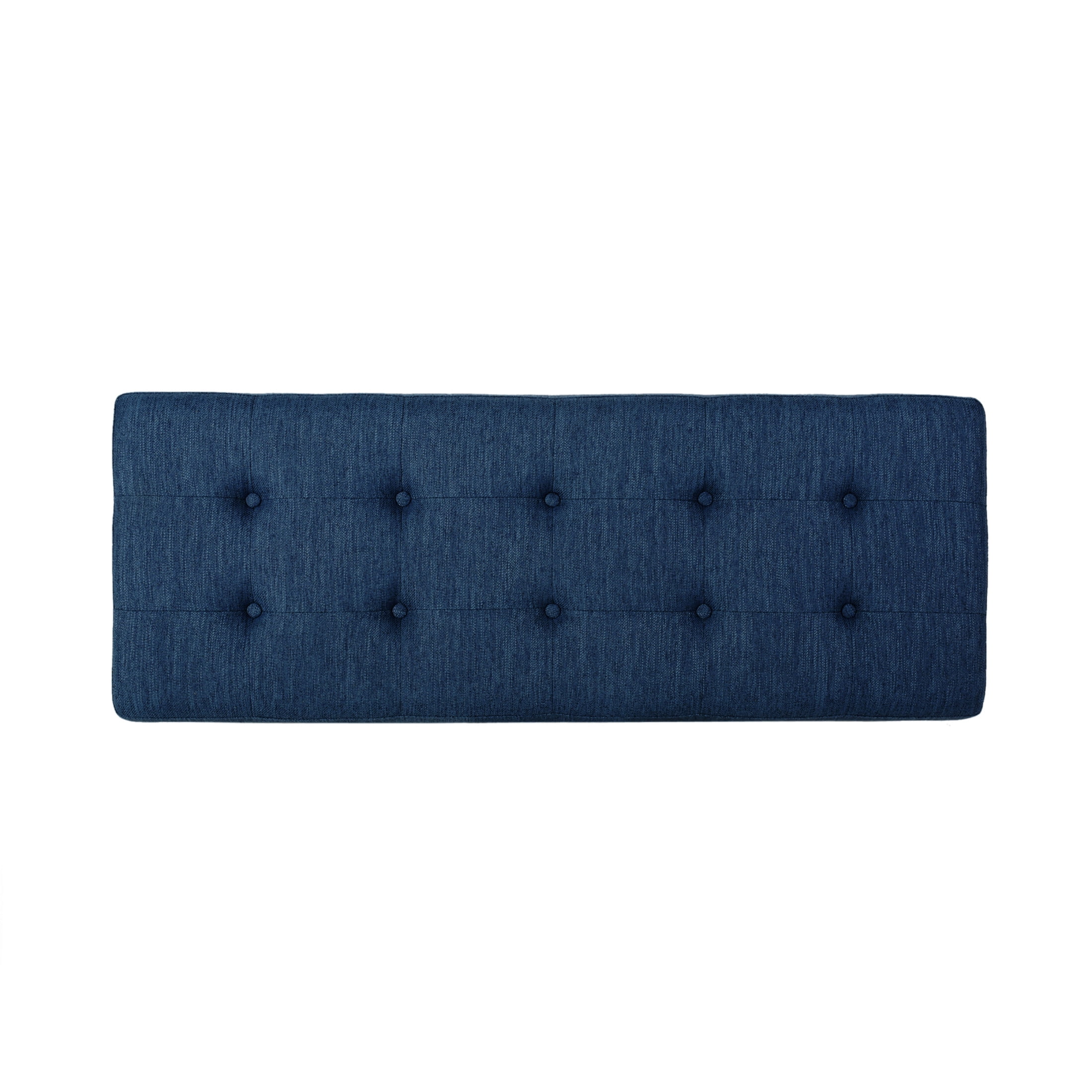 Christopher Knight Home Modern Button-Tufted Ottoman Bench, Elegant Bentwood Frame, Sleek Design, Navy Blue