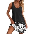 thumbnail image 2 of Zedker Summer Dresses for Women Casual Sleeveless Neck Sleeveless Printed Sundresses Floral Beach Short Dress with Pockets Black Size S-XXL, 2 of 7