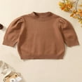 thumbnail image 2 of PENGXIANG Bébé Filles Tricot Pulls Manches Longues Puff Pull Col Rond Tops Tricot, 2 of 6