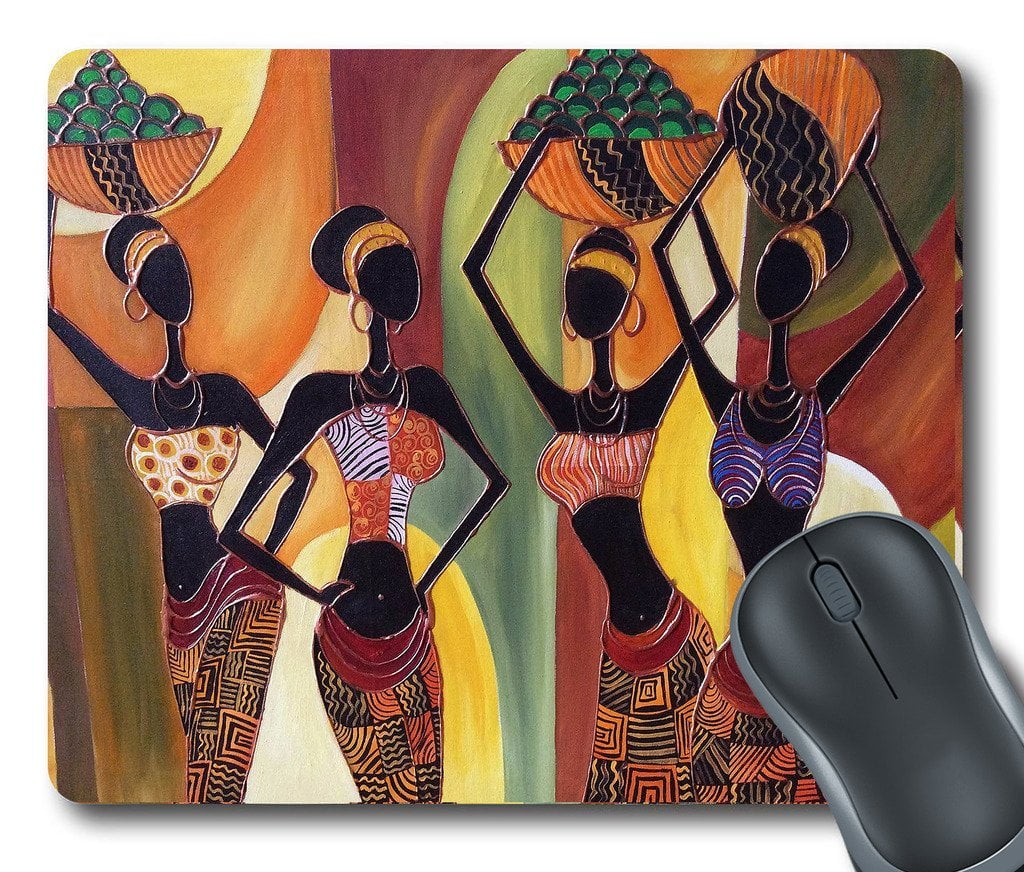 GCKG African Women Mouse Pad Personalized Unique Rectangle Gaming