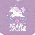 thumbnail image 4 of Inktastic My Aunt Loves Me Unicorn Girls Baby Bib, 4 of 4